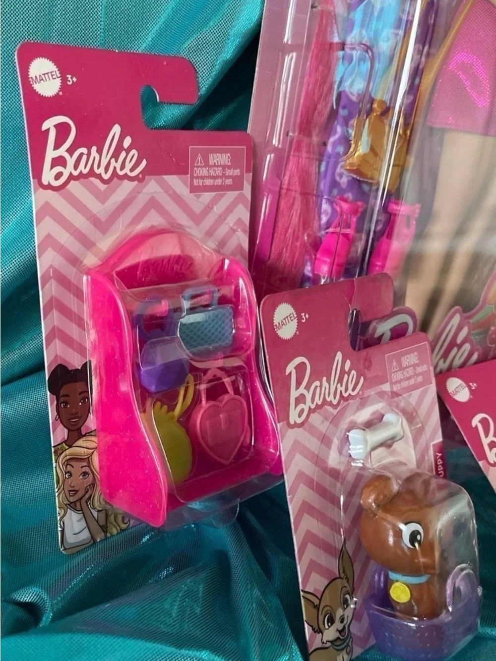 Barbie Fashion Doll Bundle with Pink Accessories and Pets